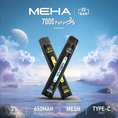 Meha Xbar 7000 puffs拋棄式電子煙 Meha Xbar 7000 Puffs 拋棄式電子煙(小黑條)拋棄式電子煙 魅嗨一次性新品上市 台灣現貨